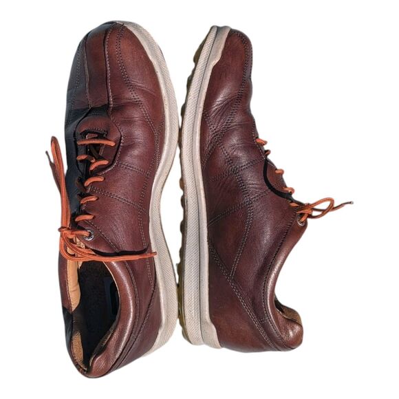 MEN\'S FootJoy Versaluxe Spikeless Golf Shoes Size 10.5M Brown Leather 57253 FJ main image 4